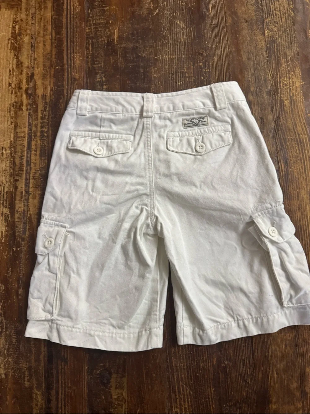 Ralph Lauren White Cargo Shorts for Kids